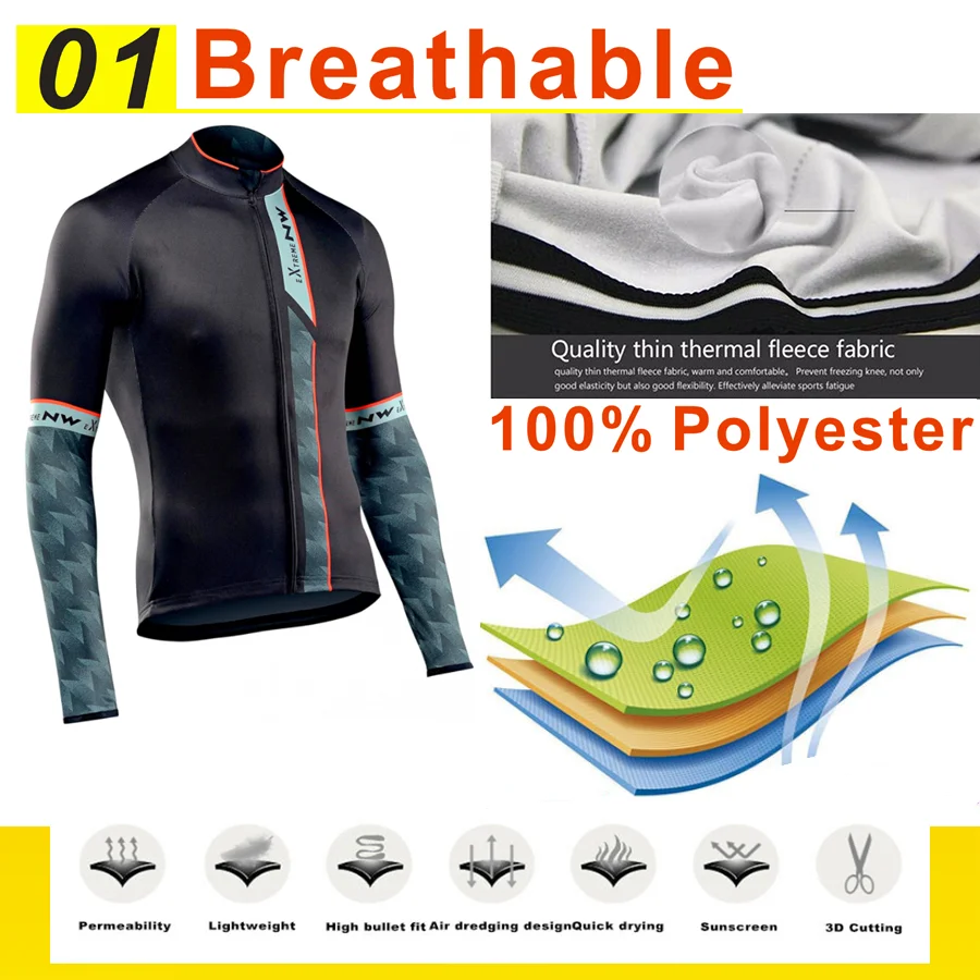 Ropa Ciclismo мужская зимняя велосипедная Джерси с длинным рукавом термальная флисовая велосипедная одежда для горного велосипеда велосипедная одежда гоночные спортивные костюмы