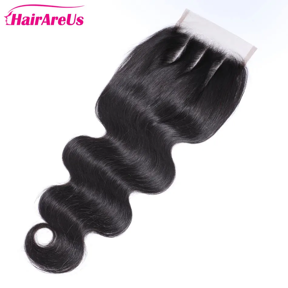 

Peruvian Body Wave Transparent Lace Human Hair Closure Free/Middle/Three Part Hand Tied 100% Remy Human Hair 4*4 Lace Closure