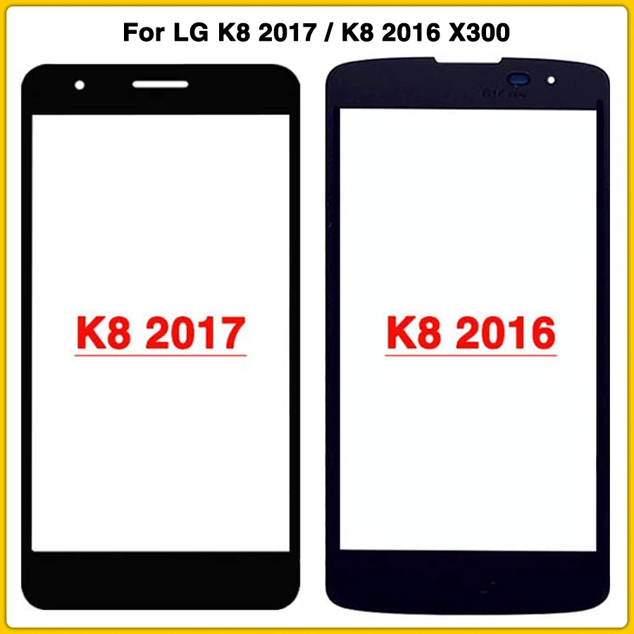 Новый K8 lcd Передний сенсорный стеклянный объектив для LG 2017/K8 2016X300 M200N K350N K350E