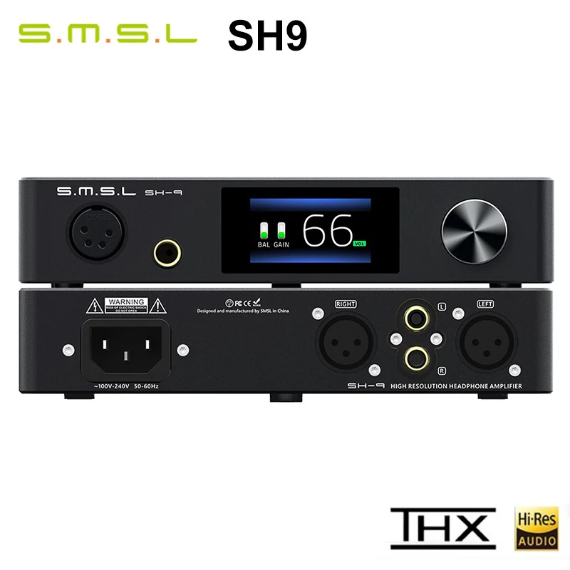 

SMSL SH-9 Headphone Amplifier AMP THX AAA Audio DAC RCA/XLR Input 6.35MM Desktop Decoder SH9 USB Balanced Output