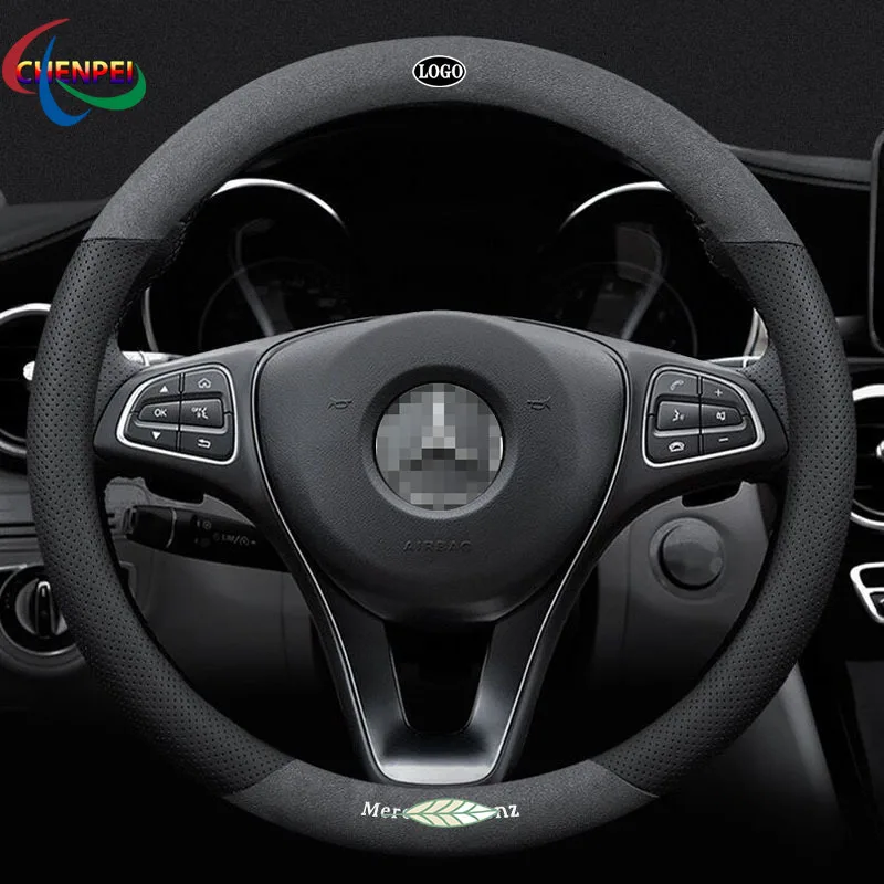 

Anti-Slip Suede Car Steering Wheel Cover For Mercedes-Benz C CLA E GLA GLC GLE S B CLS Class W204 W176 Car Interior Accessories