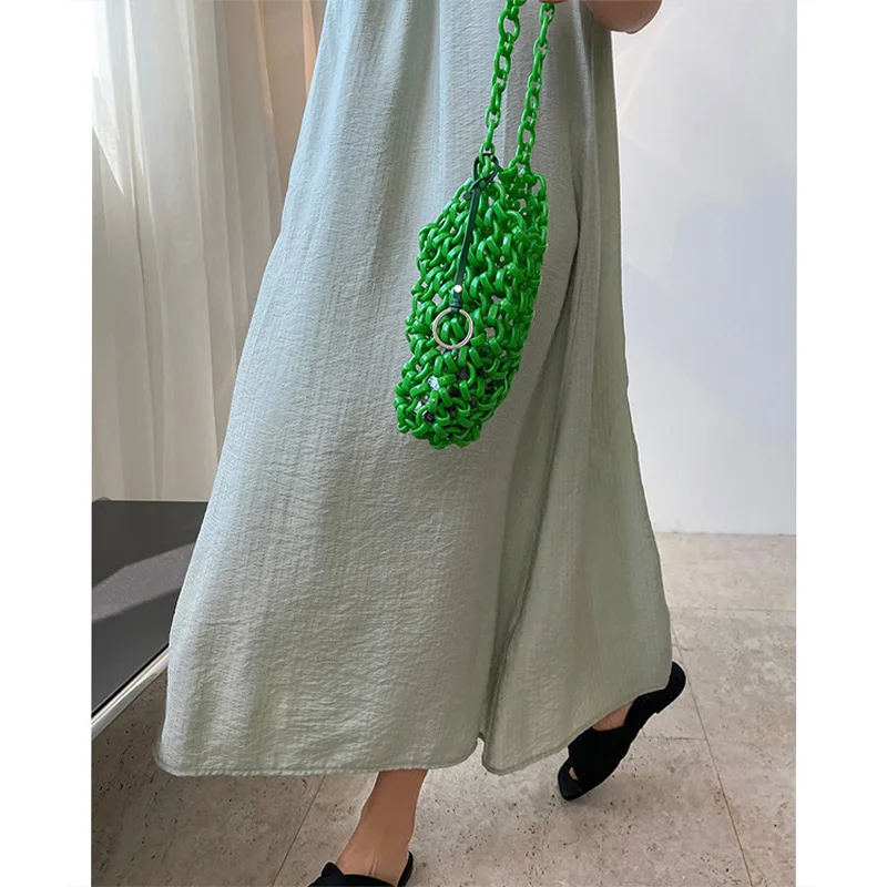 

New French Style Languid Lantern Sleeve Dress In Summer