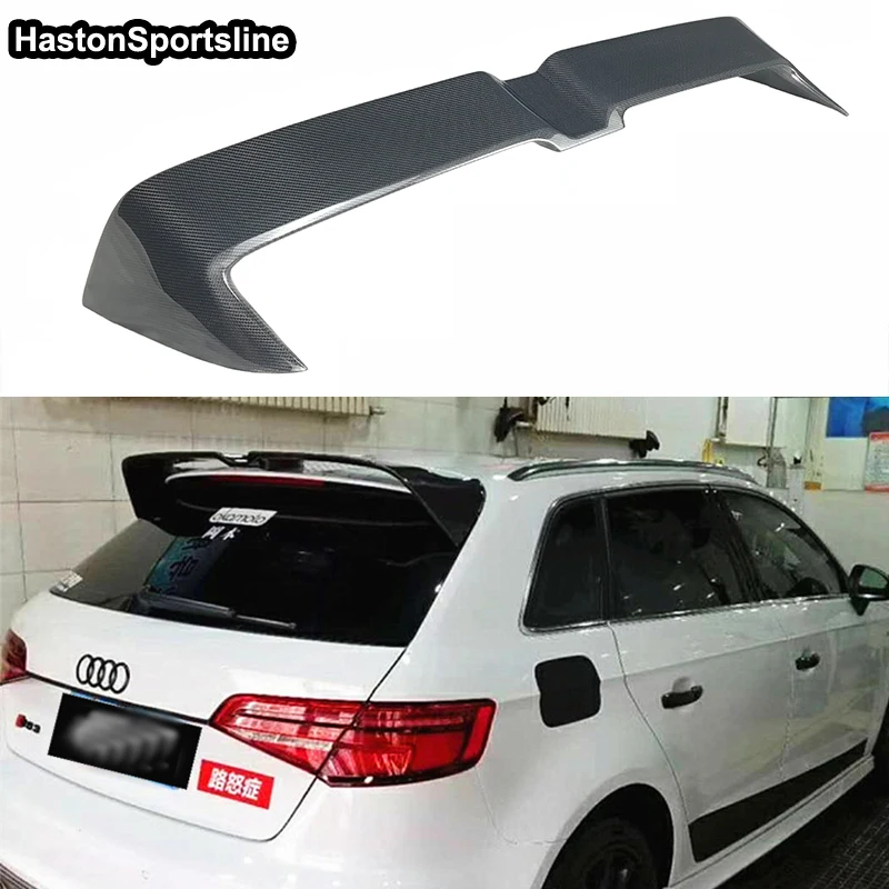 Задний спойлер на крышу A3 из углеродного волокна окно для Audi Sline S3 RS3 Тип 8 в