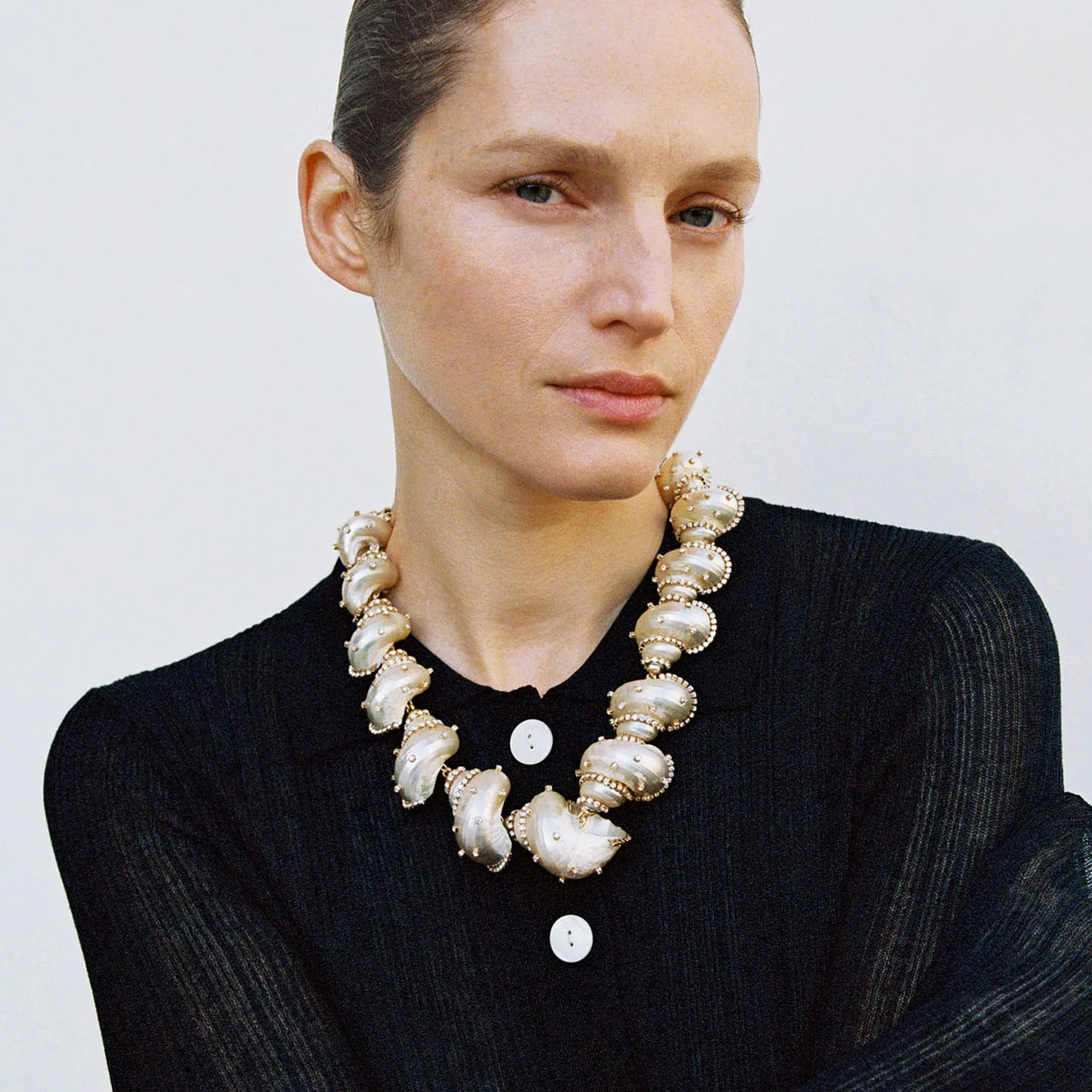 Женское многослойное ожерелье ZA винтажное золотистое металлическое ручной