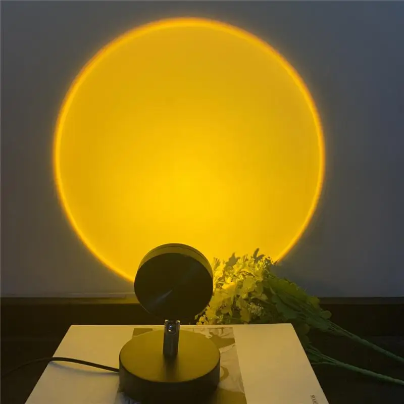 

Sundown Projector USB Twilight Lamp Rainbow Atmosphere Led Night Light Bedroom Background Home Decor Colorful Nightfall Lamp