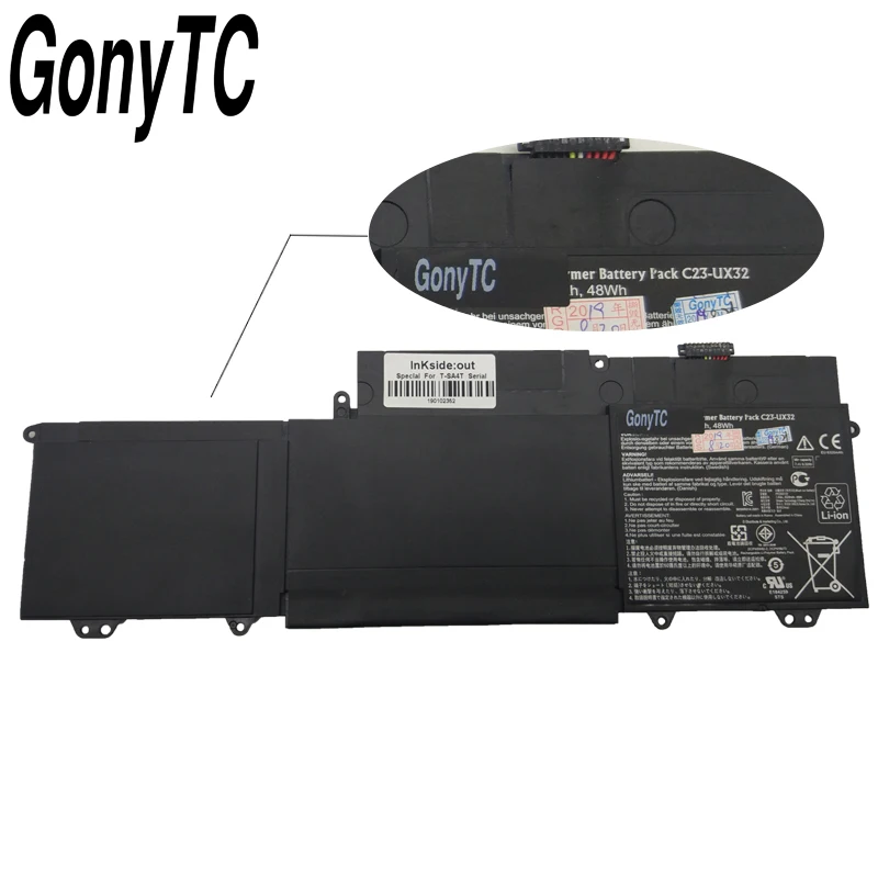 GONYTC натуральная 7 4 V 48Wh C23-UX32 Батарея для ASUS Zenbook UX32 UX32V UX32A UX32VD U38N UX32LA U38DT | Компьютеры