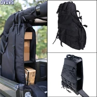 1 pair 4 door adjustable organizers cargo bag saddlebag roll bar storage bag cage for jeep wrangler