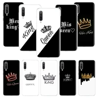 king queen couple lovers phone case for xiaomi redmi note 10 11 9 8 10s 11s 11t 11e pro 9t 9s 8t 7 6 5 5a 4 5g max cover coque c
