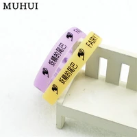 cartoon anime fairy tail candy color silicone sport bracelet women best friend rubber wristband men jewelry pulsera gift