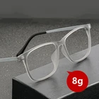 Мужская титановая оправа для очков ультралегкие очки для близорукости полная оправа удобные большие размеры квадратные оптические очки оправа 9825