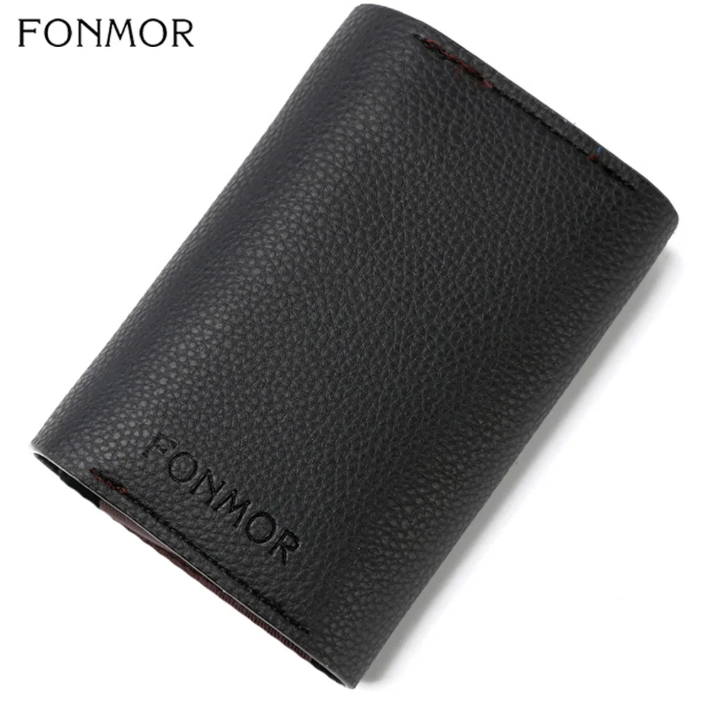 Кошелек Fonmor мужской из натуральной кожи клатч воловьей кредитница с застежкой