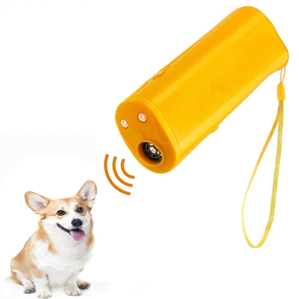 

3 in 1 Dog Anti Barking Device Ultrasonic Dog Repeller Stop Bark Control Training Supplies With LED Flashlight