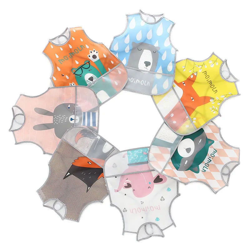 

Summer Baby Eating Bibs Waterproof EVA Children Feeding Kids Saliva Pocket