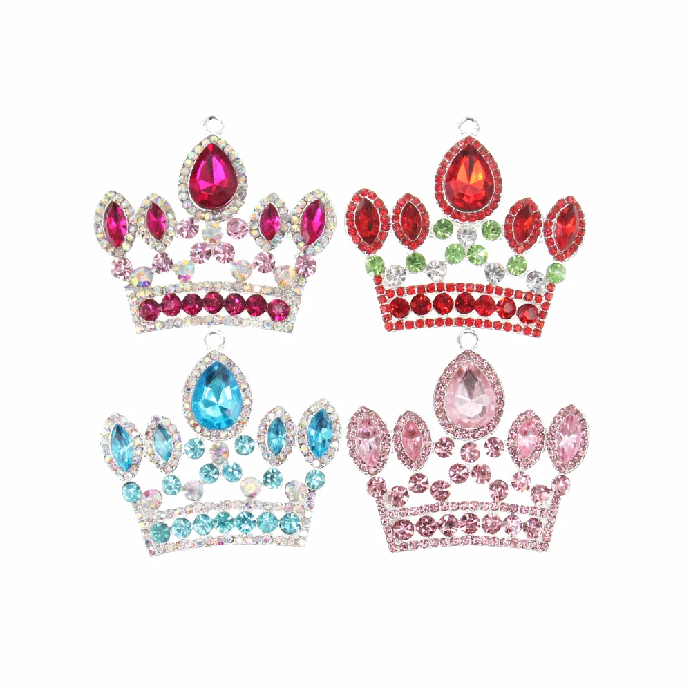 

50 pcs/lot Hot Salein Multiple Colors Crown Women Pendants For Gift