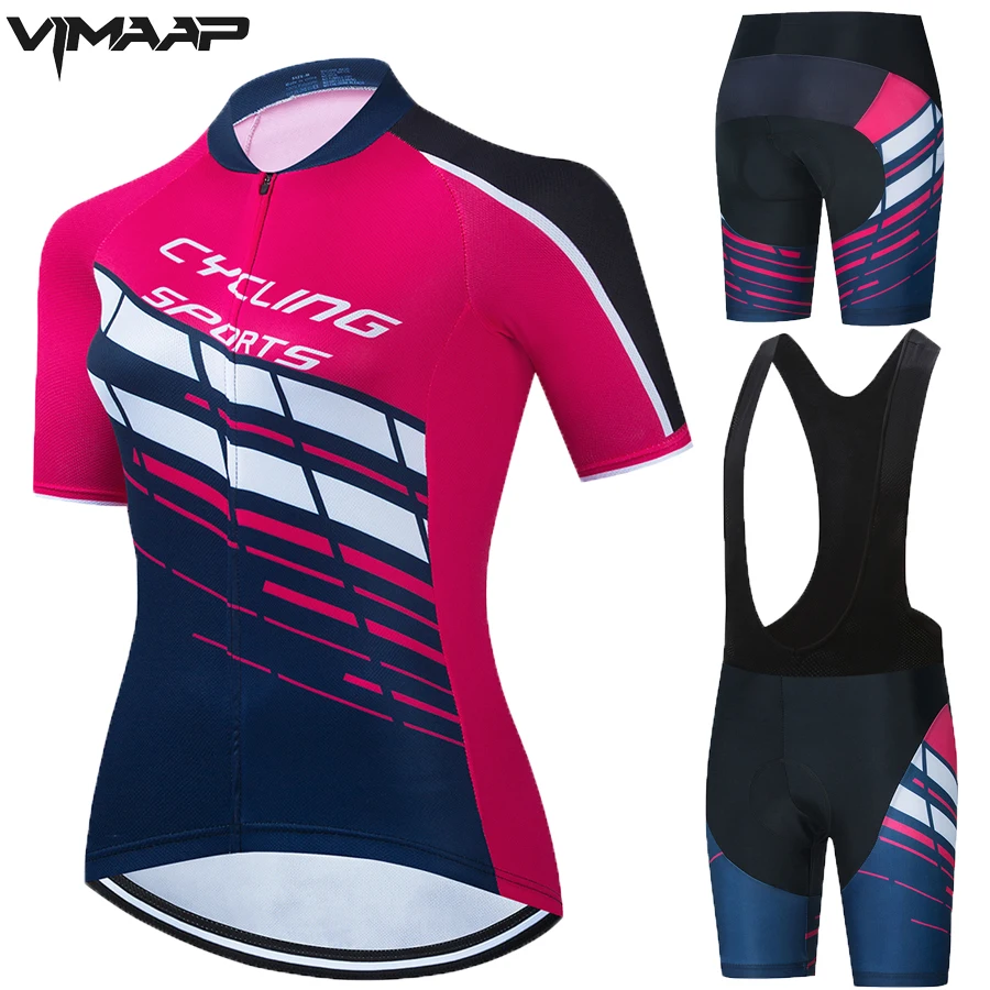 

2021 VIMAAP Women Short Sleeve Cycling Jersey Set Summer Pro Cycling Clothing Quick-Dry Mountain Bike Clothes Cycling Set