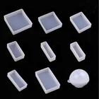 10 шт.компл. силиконовые формы для литья под давлением квадратные прямоугольные сферы эпоксидная смола, форма для самостоятельного изготовления подвесок, сережек, браслетов