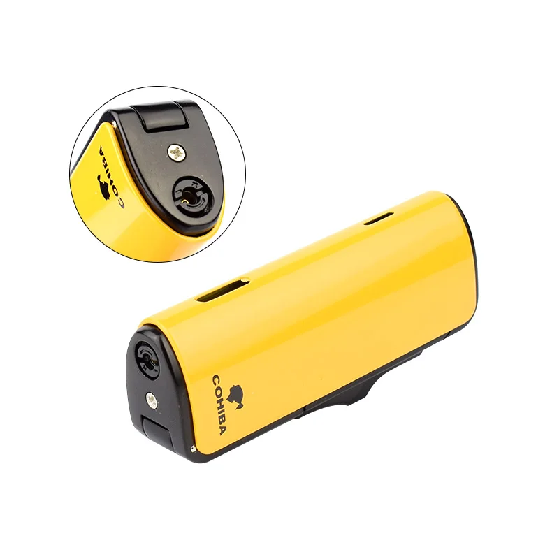 Зажигалка COHIBA для сигарет газовая зажигалка курения сигарета дырокол пламя 3