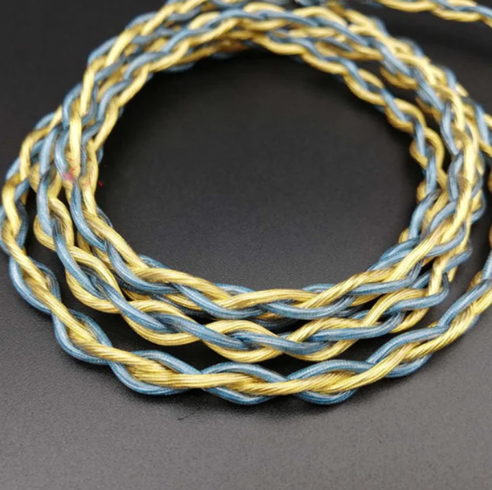 7n OCC silver-plated wire 4 share headphone upgrade line 252 core OD: 4.5-5.0