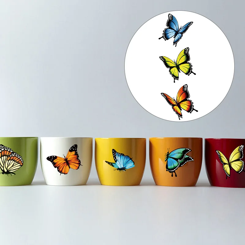 3Pcs/Sheet Butterfly Stickers Diary Sealing Label Sticker Decal Travel DIY Scrapbooking Planner Albums Decoration - купить по