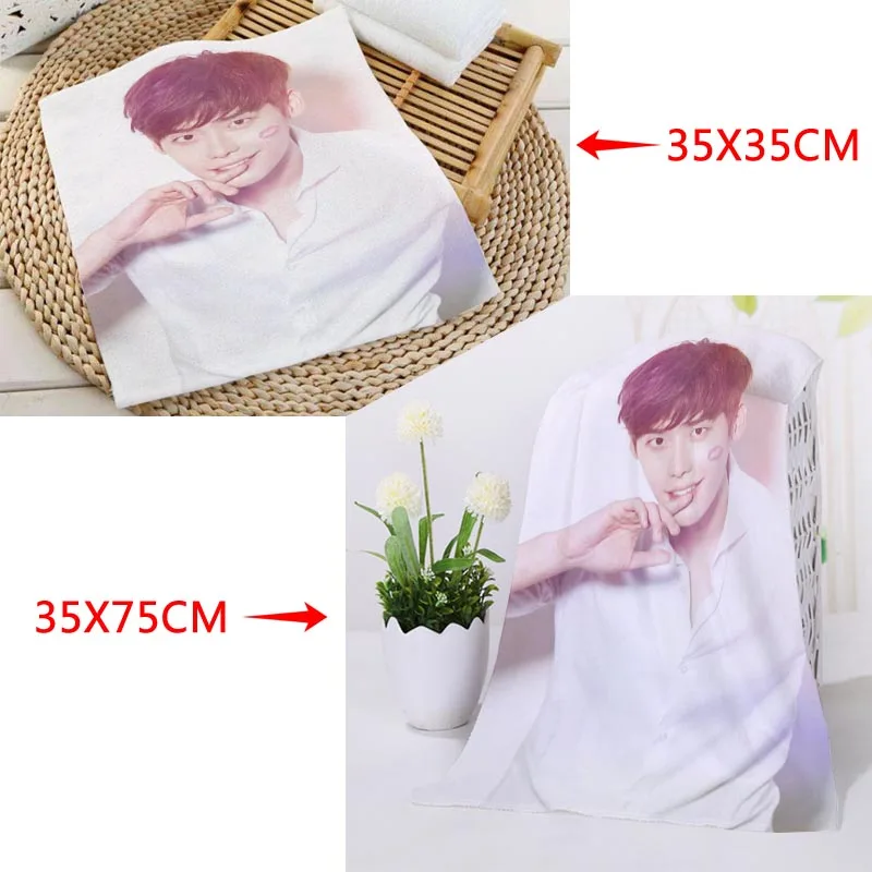Пользовательские KPOP ли Чон сок напечатано квадратное полотенце s микрофибра