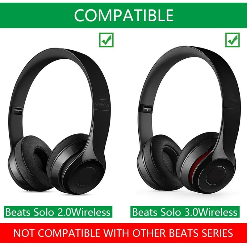 Сменные амбушюры кожаные/пенопластовые с эффектом памяти чехлы для наушников Beats