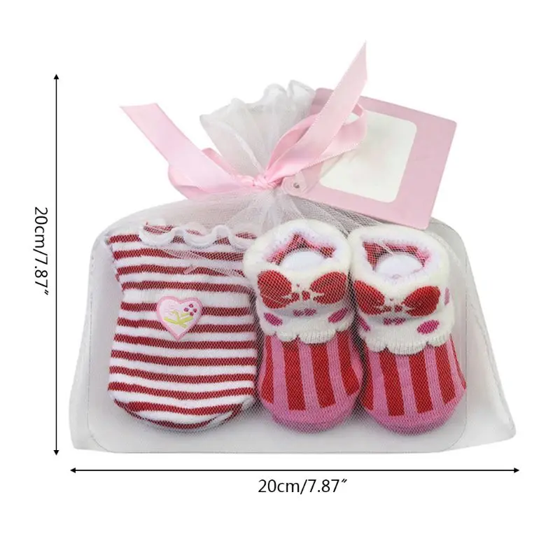 

Cartoon Baby Socks + Anti-scratch Gloves Set Newborn Infant Baby Accessories