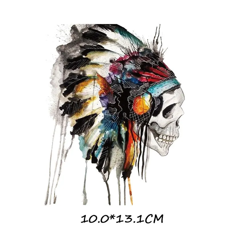 Нашивки с изображением сахарного черепа на одежду в стиле панк мультяшный