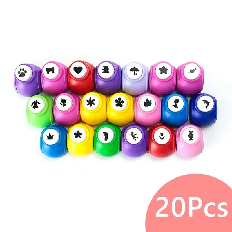 

Детский мини-дырокол для скрапбукинга, 20 шт./лот, для детского творчества, резак для ручной работы, бирка, карточка, резак для отверстий, случ...