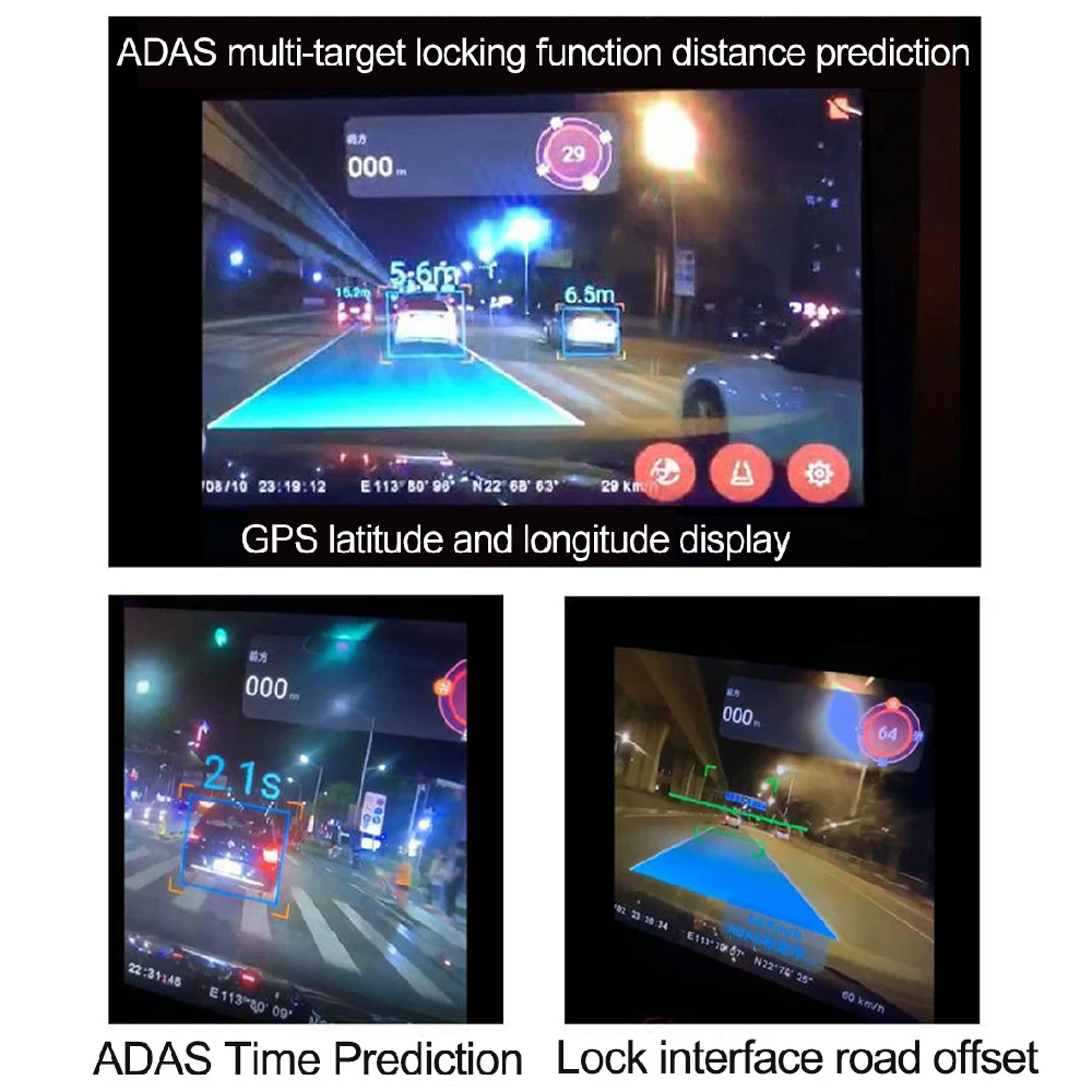 Автомобильный Камера Регистраторы USB Dash Cam HD 1080P видео Запись Ночное видение ADAS
