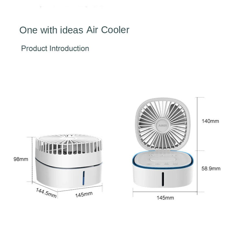 

Foldable Water Cooling Fan Humidify Air conditioner Cooler Fan With Night light Timer Desktop Fan Automatic Table Fan Mini Fan