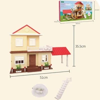 diy doll house forest lodge villa collocation home houses surprise dollhouse furniture kit animal family toys set children gift