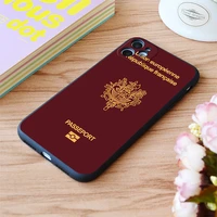 for iphone france passport print soft matt apple iphone case 6 7 8 11 12 plus pro x xr xs max se
