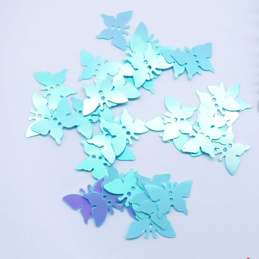 

100-200 butterfly sequins double AB can be sewn and pasted on DIY decorations of various clothing photo frames. ZS020