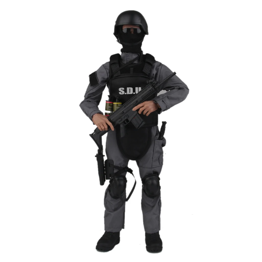 

1/6 Army Combat Swat Soldier Action Figure Police Soldier Figures Toy NB05A