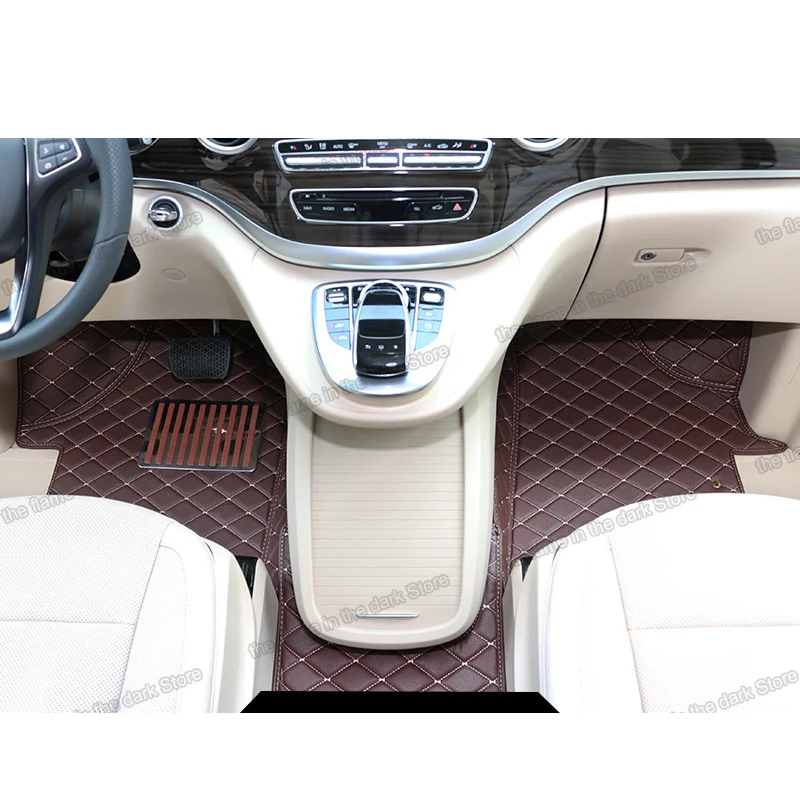 Кожаные коврики для машины mercedes benz v class Valente Vito Metris w447 2014 2020 2019 2018 2017 2021 v260 v220 |