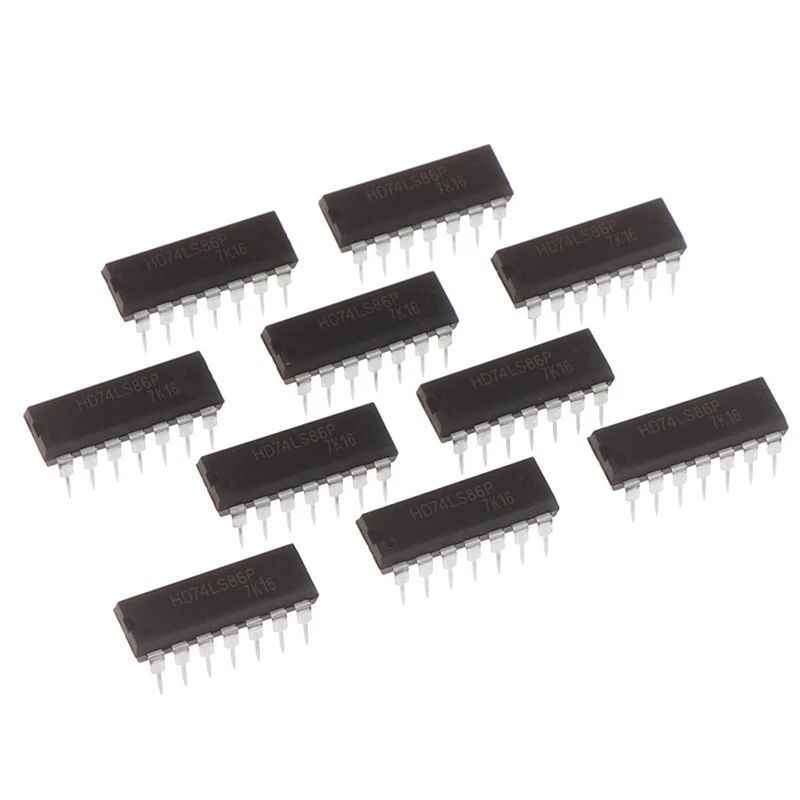 10 шт./лот 74LS86P 74LS86 SN74LS86N DIP новые и оригинальные IC оптом|Детали аксессуары для
