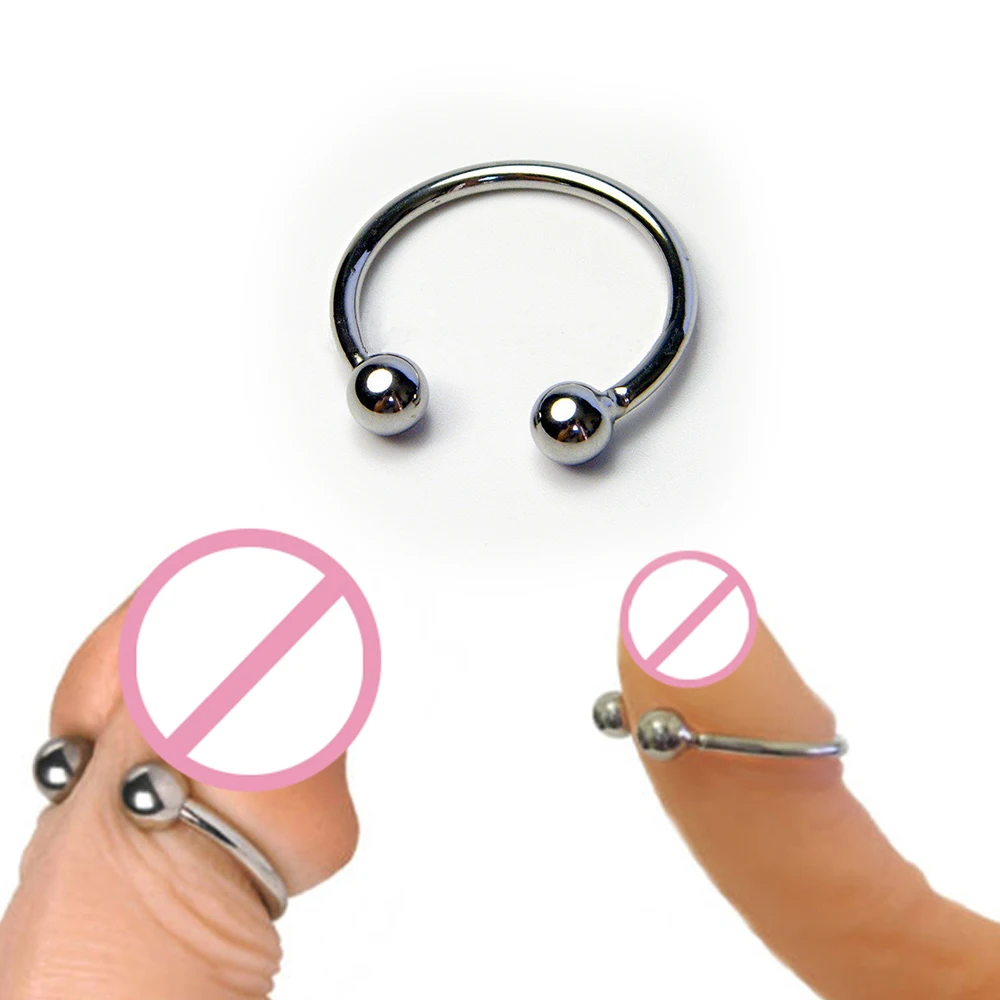 Двойные бусины из нержавеющей стали семенное кольцо для мужчин не повреждает