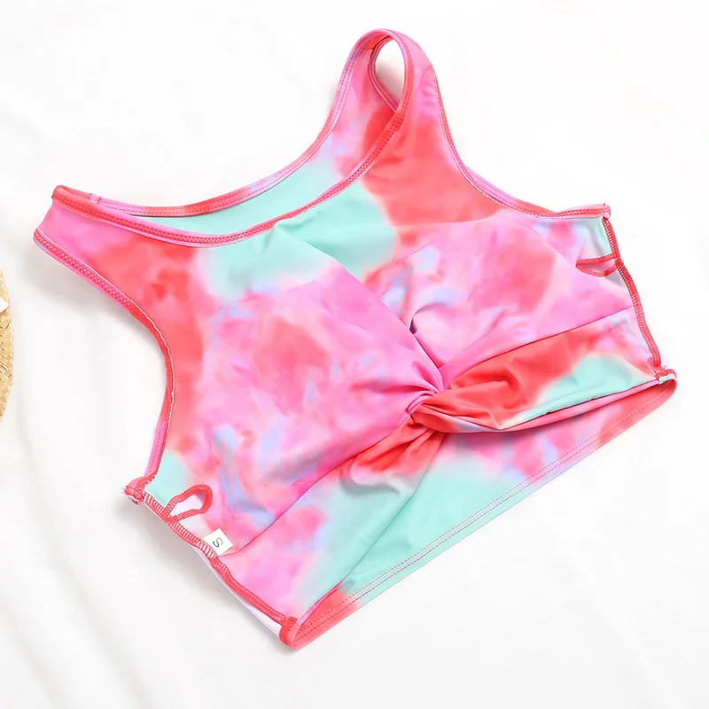 Новинка 2021 комплект бикини с завышенной талией укороченный топ Женская пляжная