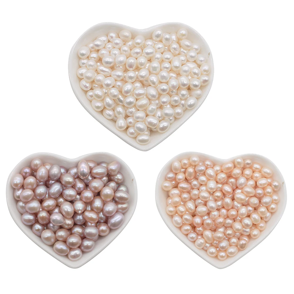 Wholesale 100pcs Natural White Pink Lavender Freshwater Pearls Rice 100pcs/lot Genuine Loose ABG12