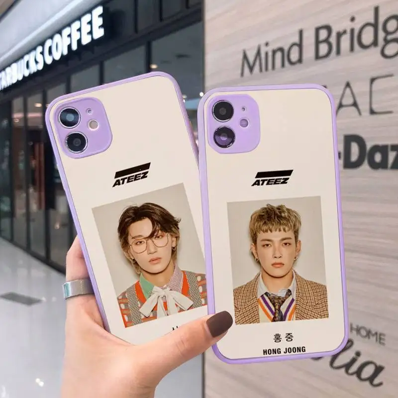 

ATEEZ HongJoong SeongHWA Phone Case Matte Transparent for iPhone 7 8 11 12 s mini pro X XS XR MAX Plus cover funda