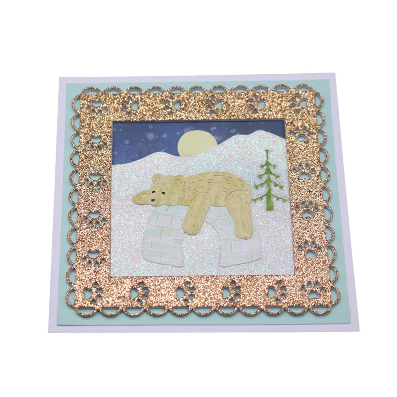 Полярный медведь из углеродистой стали режущие штампы для скрапбукинга бумага