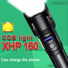600000 LM XHP160 Самый мощный светодиодный фонарик 18650 USB аккумуляторный фонарик тактический фонарик высокой мощности Super COB Flash Light