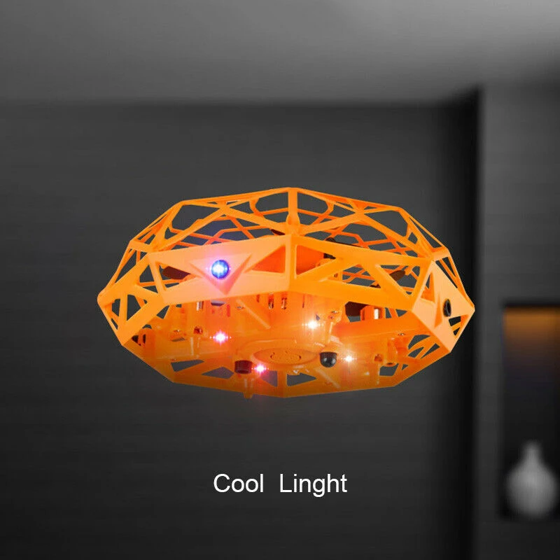 Мини летающий вертолет НЛО Радиоуправляемый Дрон 360 ° вращающийся умный мини для