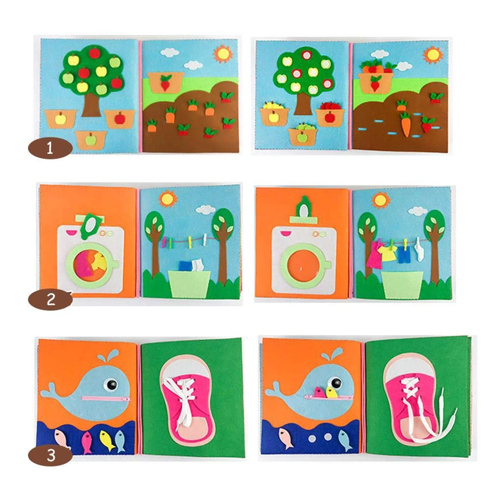 Книжка из войлока сделай сам в виде животного тихие Ранние развивающие игрушки