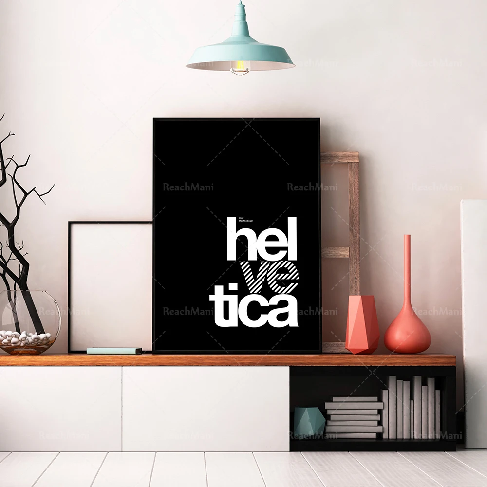 

Helvetica, Helvetica ve tica, printed, black design paper poster