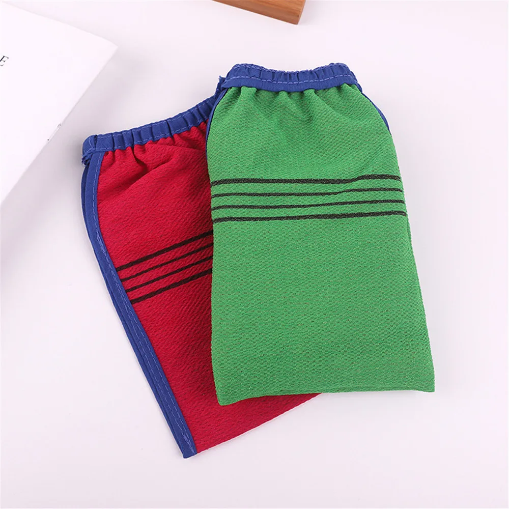 

1pc Shower Spa Exfoliator Two-sided Bath Glove Body Facial Cleaning Scrub Mitt Rub Dead Skin Removal Magic Peeling Massage Glove