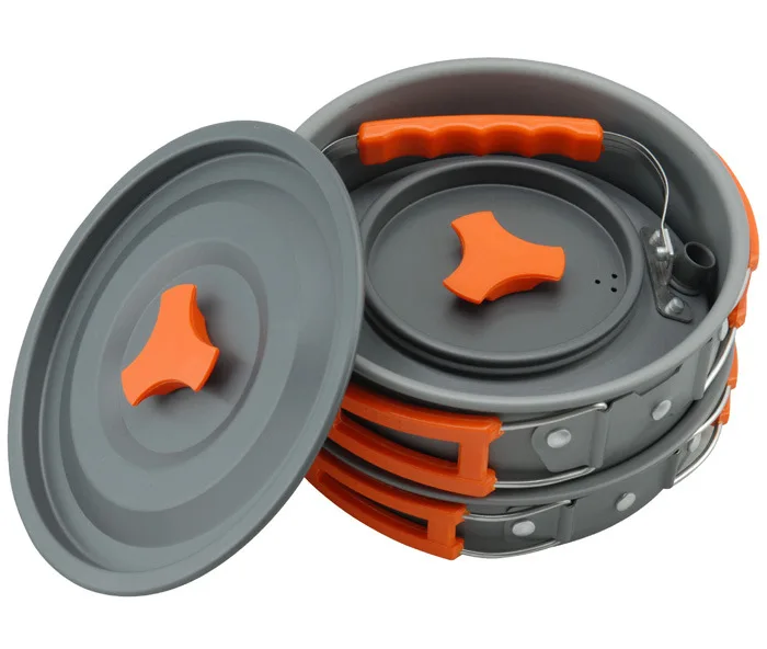 

Outdoor camping set cookware pot 1L kettle outdoor camping cooker camping equipment multi-function tool 3-4 people