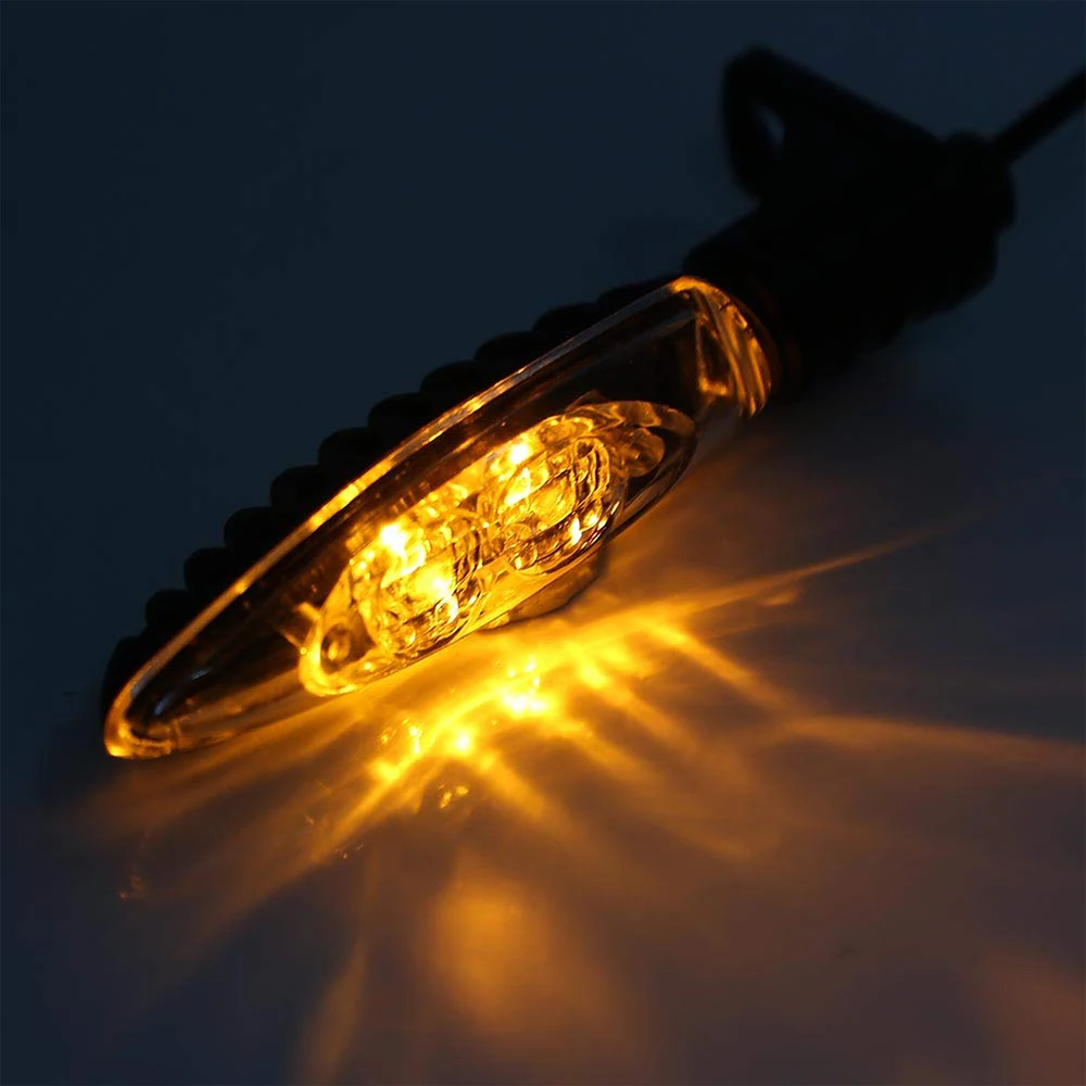 

New Universal Turn Signal Light Refit Motorbike Dual-Use 2PCS Clear Back Led Decoration Modification Parts Signal Lamp