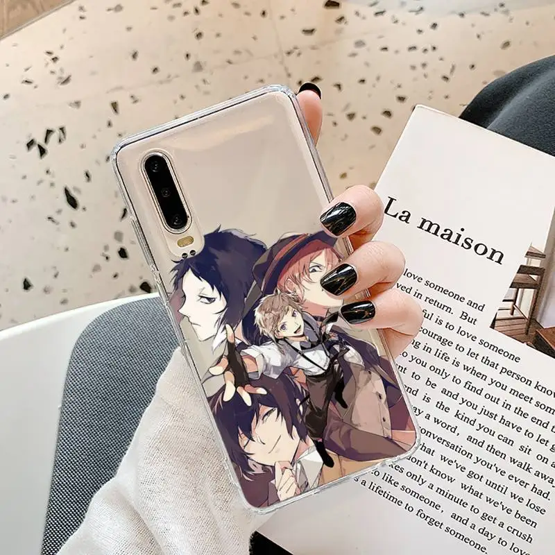 

Japan anime bungou stray dogs Dazai Osamu Transparent Samsung A71 S9 10 20 HUAWEI p30 40 honor 10i 8x xiaomi note 8 Pro 10t 11