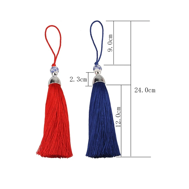 10 шт./упак. 24 см Сатиновые туфли с бахромой кисточками щетка веревочная Петля